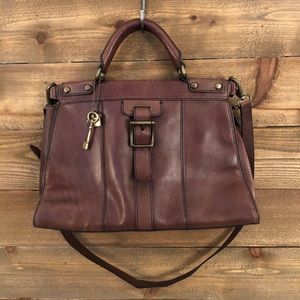 FOSSIL Vintage Revival Leather Shoulder Satchel